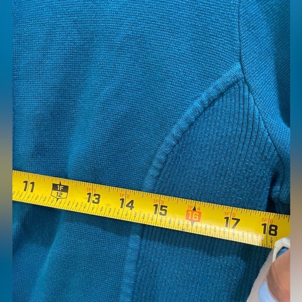 Talbots Teal Button-Up Sweater - Picture 8 of 10
